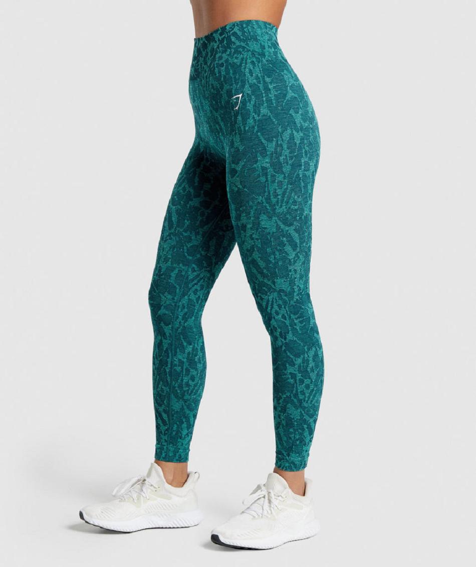 Gymshark Adapt Animal Seamless Ženske Tajice Tirkizne | HR 3962BEX